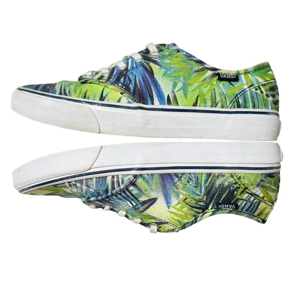 Vans Camden Women’s Tropical Palm Leaf Print Canvas Sneakers Green Blue Size 10 - Picture 9 of 11